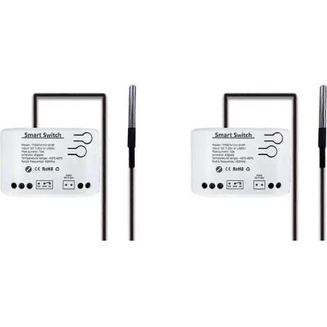 interrupteurs intelligents Tuya Zigbee avec capteur de température, relais Zigbee à contact sec passif, compatibles avec Home Assistant, alimentation 7-32 V CC. (1/5)