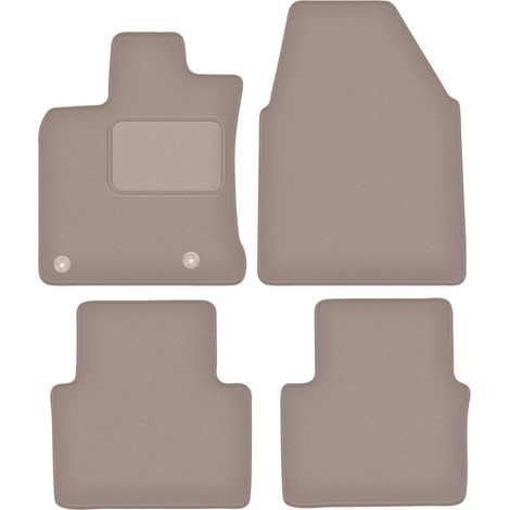 Alfombrillas de terciopelo para coche: Nissan Qashqai I J10 (ancho) crossover (2007-2013) beige (1/5)