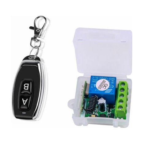 Smart Home 433Mhz 12V DC 1Ch Télécommande sans fil Relais émetteur-récepteur Télécommande universelle Module de commutation et émetteur RF Télécommandes 1527, Vert foncé, AB-1 (1/5)