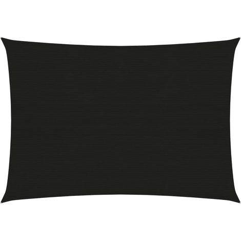 Voile d'ombrage 160 g/m² noir 3,5 x 5 m PEHD