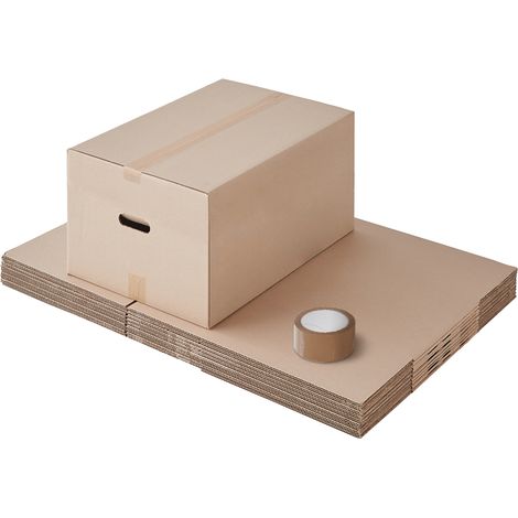 Pack and Move - Lot 10 cartons déménagement seconde main - 57 x 39 x 34 cm - Cartons réemployés - Seconde vie - 1 adhésif offert (1/5)