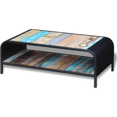Table basse Bois de récupération massif 2 (1/5)