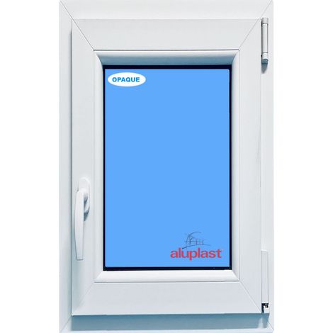 Eco-Blu – Fenêtre PVC H1000 mm X L500 mm – Oscillo-battante tirant droit – Verre dépoli – Isolation thermique Uw 1,59 W/m²k – Sécurité RC2