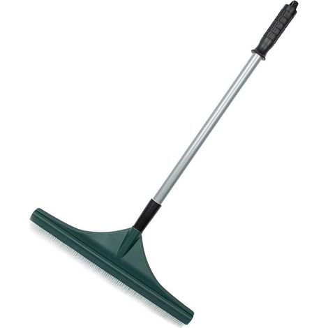 Brosse à gazon artificielle réglable avec râteau de jardin pour le nettoyage des tapis d'extérieur (1/5)
