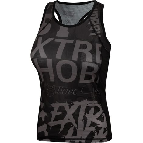 Technisches Tanktop für Damen mit Aufdruck, Größe XS, blau