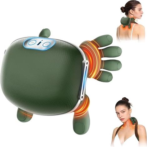 Masseur sans fil rechargeable pour la nuque et les épaules, massage bionique des tissus profonds par pétrissage avec fonction chauffante