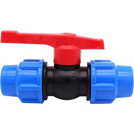 25mm Medium Density Polyethylene Ball Valve Connector for Garden Hose Plastic for Water Hose Compression Fittings (1/5)