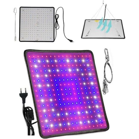 Lampe Horticole Rouge, bleu et blanc, Lampe de croissance LED for plantes 45 W 256 LED Lampe de croissance hydroponique à spectre complet Plantes Phyto Veg Flower Panneau ultra fin d'intérieur Phytola (1/5)