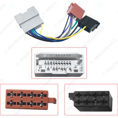 Compatible with Chrysler/Dodge/Jeep Wrangler original car CD player plug and tail cable ISO dual-ended power cable (1/4)