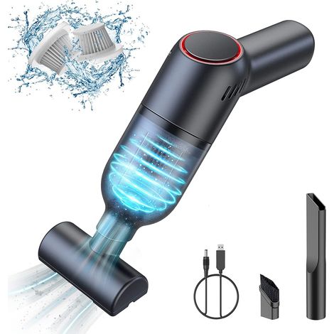 Aspirateur Portable Sans Fil - 120 W - Autonome 45 Min - Filtre Lavable - Pour Voiture Tapis Bureau Clavier - 1 Pièce (1/5)