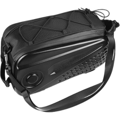 Borsa da portapacchi posteriore per bicicletta da 8,6 litri, rigida e riflettente, impermeabile, adatta per contenere vestiti, borraccia, chiavi, ecc. (1/4)