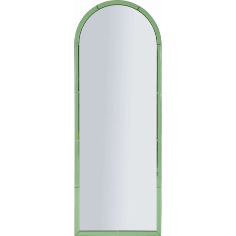 Espejo Nida, Forma Rectangular, Tipo de Pared, Estructura Transparente, 55x150h cm Verde