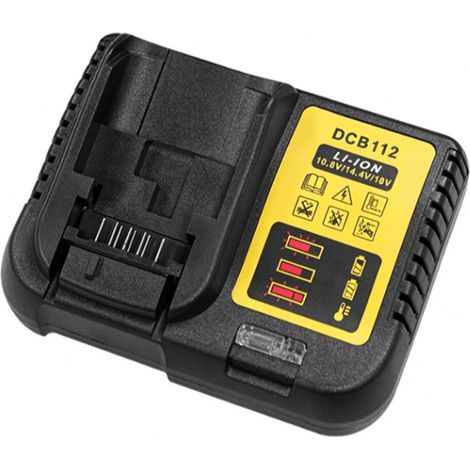 Schnellladegerät kompatibel mit Dewalt 10,8 V 12 V 14,4 V 18 V und 20 V Li-Ionen-Akku DCB184 DCB183 DCB184 DCB182 DCB204 DCB205 DCB125 DCB127, Ersatzladegerät für DCB609 DCB612 (1/5)