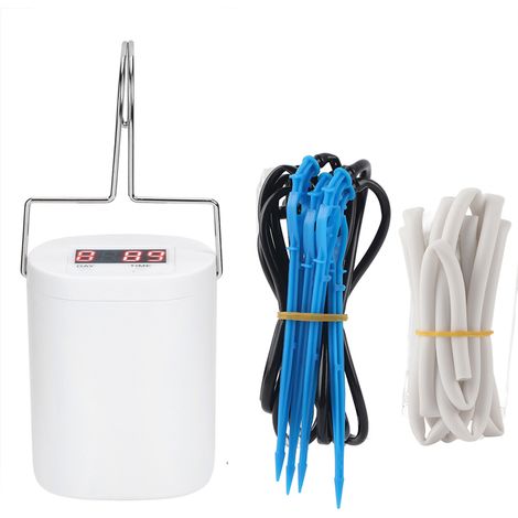 Kit d'irrigation goutte à goutte automatique pour plantes en pot, programmateur intelligent pour bureau et maison, arrosage chronométré pour plantes d'intérieur. (1/5)