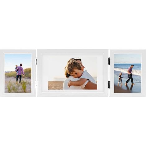 vidaXL Marco de foto collage triple blanco 28x18 cm+2x(13x18 cm) (1/2)