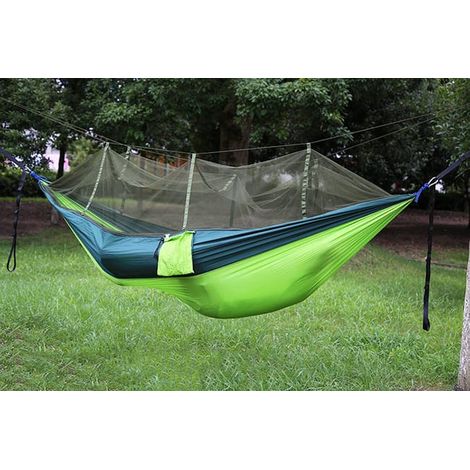 Hamaca de exterior, columpio a prueba de mosquitos, verde oscuro y verde fruta (malla verde) 260140CM (1/5)