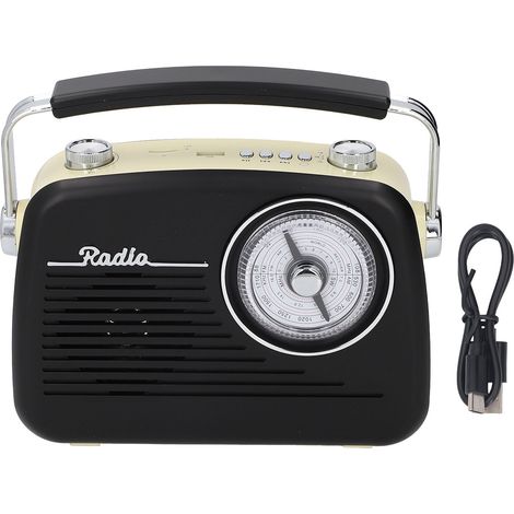 Radio AM FM SW Portable avec haut-parleur Bluetooth bande complète Type C, petit emplacement pour carte mémoire pour la maison et l'extérieur (1/5)