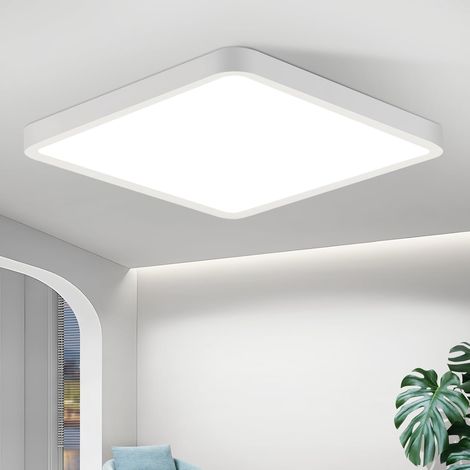 Deckenleuchte Flach GBLY Deckenlampe LED - 23CM Badezimmerlampe Weiß 18W Flurlampe Deckenbeleuchtung 6500K Küchenlampe Eckig Badlampe Decke für Schlafzimmer Bad Küche Flur