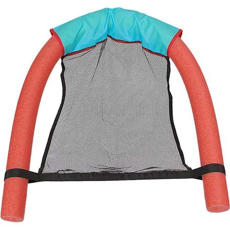 Hamac Flottant Gonflable Rouge pour Piscine – Chaise Longue de Plage Pliante, Anneau de Natation Flottant, Diamètre 7,5 cm