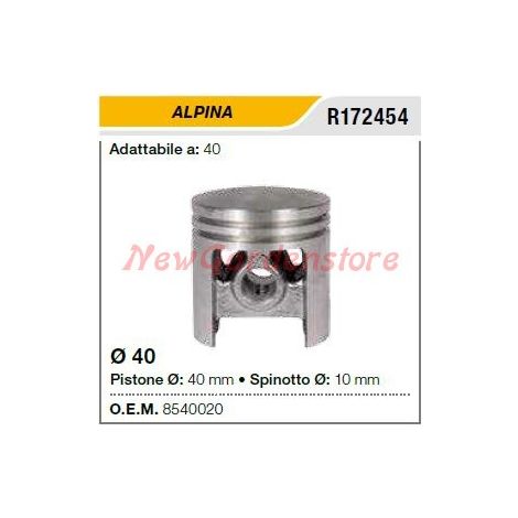 Pistone segmenti spinotto ALPINA motosega 40 8540020