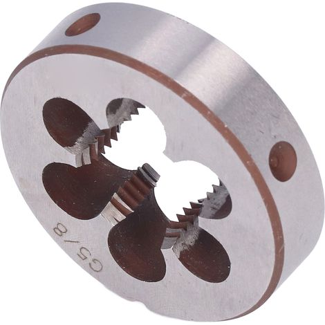 Filet rond G5/8in en acier allié, outil de réparation de filetage cylindrique pour tuyaux, avec 6 trous d'évacuation (1/5)
