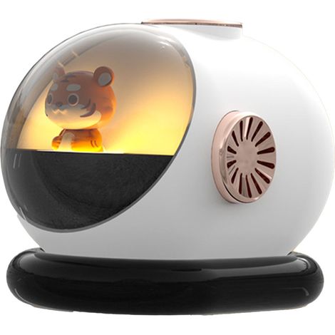 Mini humidificateur portable DC 5V/1.0A 280ml avec arrêt automatique, vaporisateur, humidificateur de bureau pour chambre à coucher, blanc, batterie rechargeable 1200mAh (1/5)
