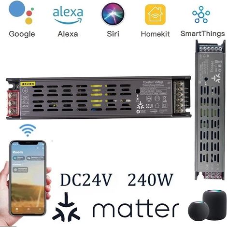 Tuya Alimentatore Smart Matter Thread Driver LED 24V Dimmerabile 240W CCT (1/5)