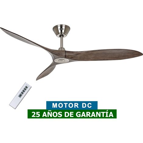 CasaFan 315220 ECO AIRSCREW 152 bois massif / chrome satiné ventilateur de plafond CasaFan 315220 ECO AIRSCREW 152 bois massif / chrome satiné