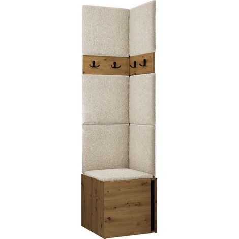 Conjunto para recibidor Pinis XXI, Abriamo 03, 186x42x46cm, Tapiz, Aglomerado laminado, Colocada, Montada en la pared (1/5)