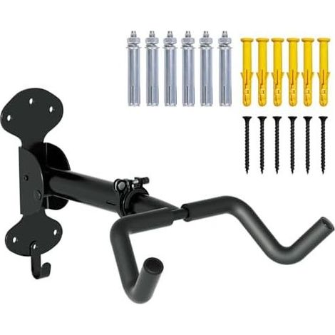 Support Vélo Mural Porte - 30kg Capacité Extensible 15cm Garage Velo Conception Robuste Economie d'Espace Stockage Horizontal Idéal pour et Maison 1pcs 1 pcs (1/5)