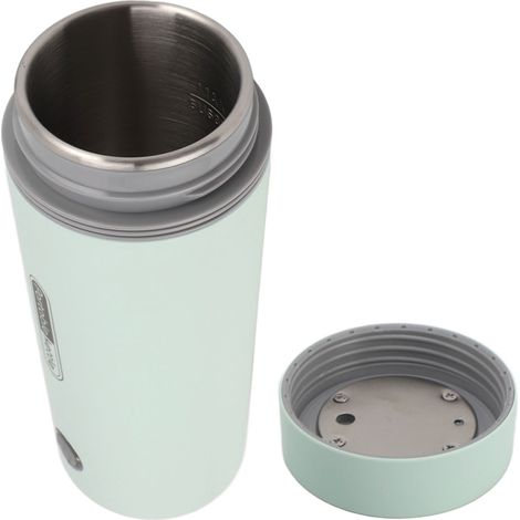 Bouilloire électrique de voyage 300 W 350 ml en acier inoxydable, isolation automatique, mini-bouilloire portable pour café et thé, vert clair, prise UE 220 V 50 Hz