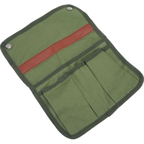 Sac de rangement latéral pour chaise de camping, toile avec poches multiples, vert olive, pour pêche et pique-nique en extérieur (1/5)