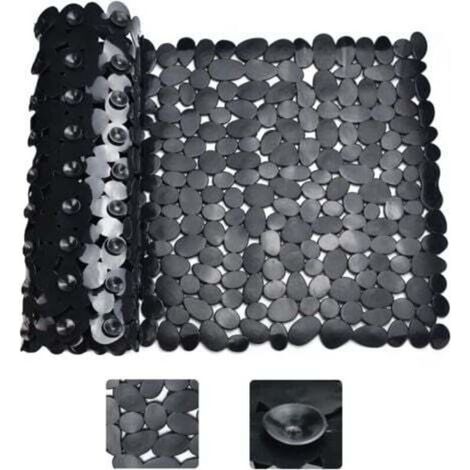 [JAMAIS UTILISÉ] （88x40cm）Tapis de Douche Antidérapant Noir Rectangle Tapis de Baignoire Antidérapant Anti Moisissure Tapis de Bain Antidérapant pour Baignoire Tapis (1/4)