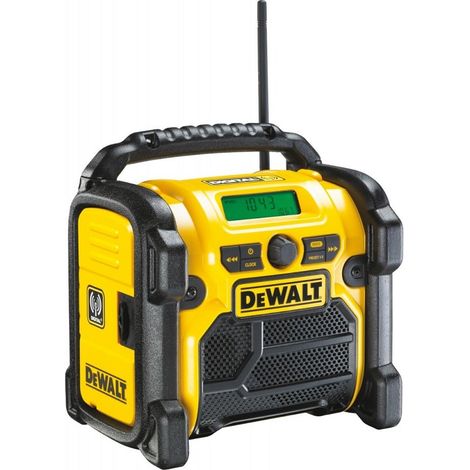 DeWALT DCR020-QW radio Portátil Digital Negro, Amarillo
