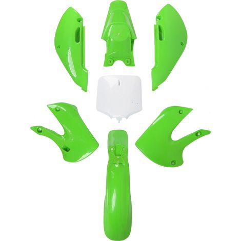 Kit carénage garde-boue et réservoir moto vert pour KLX110 KX65 DRZ110 RM65 (1/5)