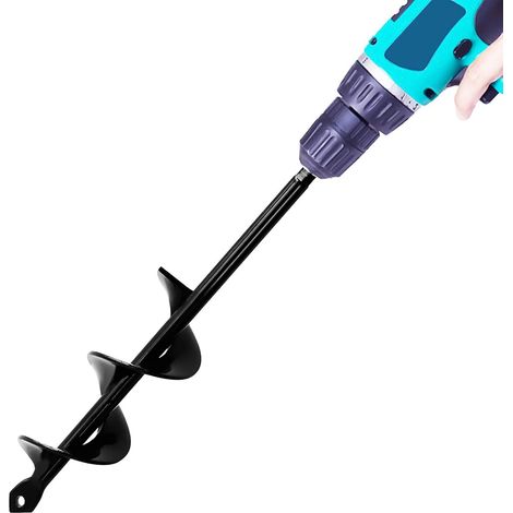 Garden Twist Drill Bit - 4 x 22 cm for Cordless Drill - with Sturdy Tree - Ideal for Installing Plants, Growing Onions, Flowerpot and Digging Holes (1/5)