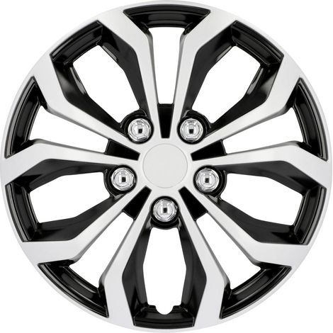 Unitec Radzierblende Daytona 14 Zoll schwarz/silber Radkappen Radblende