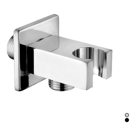 PRESA ACQUA QUADRA CON SUPPORTO DOCCIA- Cromo- DH- pezzi 1