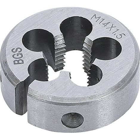 Bgs Technic – Filière M14 x 1.50 – Pas de vis métrique pas standard – Ø 38.1 mm – Acier spécial GCr15 pour filetages propres