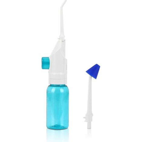 Nettoyeur dentaire portable irrigateur buccal Water Pick manuel sans fil pour voyage soin des dents élimination plaque dentaire (1/5)