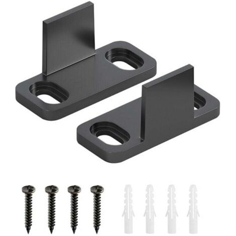 Guide de Porte coulissante, Guide de Sol de Porte de Grange, 2 pièces de quincaillerie de Guide inférieur réglable Non Fendu,Guide de Plancher Porte coulissante (1/4)