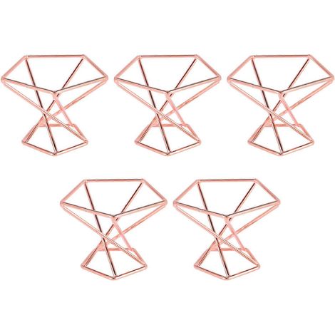 Lot de 5 supports pour plantes aériennes (Tillandsias), présentoir pour plantes dépolluantes, support pour fougères aériennes, or rose (1/5)