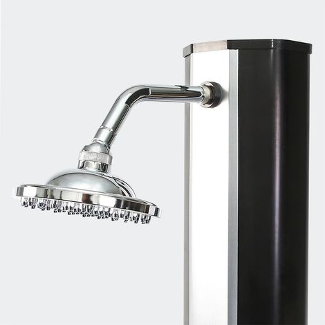 Douche Argentée Solaire Pour Piscines, Campings, Avec Accessoires. (1/5)