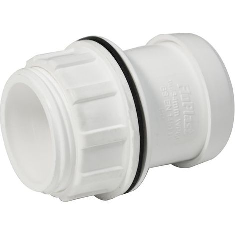 FloPlast 32mm Push Fit Waste Tank Connector - White (1/2)