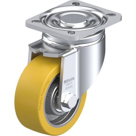 [NEUWERTIG] B-Ware Blickle Lenkrolle 100mm Tragfähigkeit 450kg Anschraubplatte Rad Reifen (1/2)