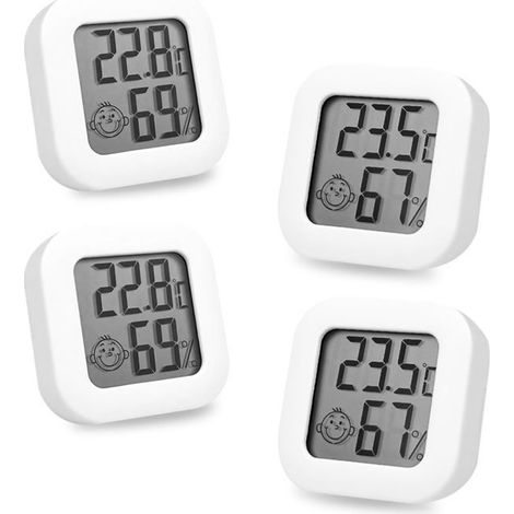 Innenthermometer für 4 Räume mit Komfortanzeige, für das Schlafzimmer -wj-THERMOMETER