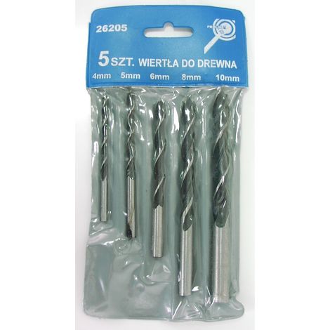 Set di punte per legno mega 26205 4-10 mm 5 pezzi