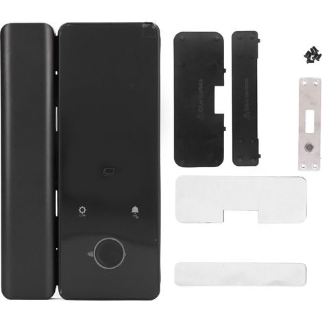 Verrou intelligent à empreinte digitale étanche, multifonctionnel avec code PIN, carte IC et contrôle via application pour porte en verre ou bois de bureau. (1/5)