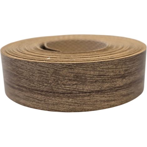 1x Bande de Chant Thermocollant 21mm x 5m Epaisseur 0,50mm Mélaminé Facile à Appliquer Bricolage Étagère Meuble Panneau Bois Durable, Châtaignier Berne (1/3)