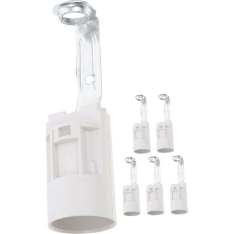 Douille E14 Usage Polyvalent 6 Pièces en Alliage de Zinc et Plastique, Installation Facile pour Lampe Plafonnier Support pour Décoration Maison et Espaces Commerciaux (1/5)